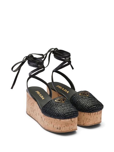 prada sandals wedge|designer prada flat sandals.